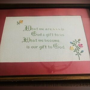 Floral Needlepoint Wall Art